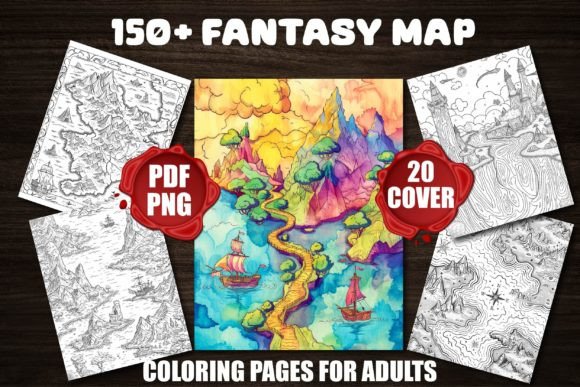 Fantasy Creatures Coloring Pages Graphic by BW vector · Creative Fabrica