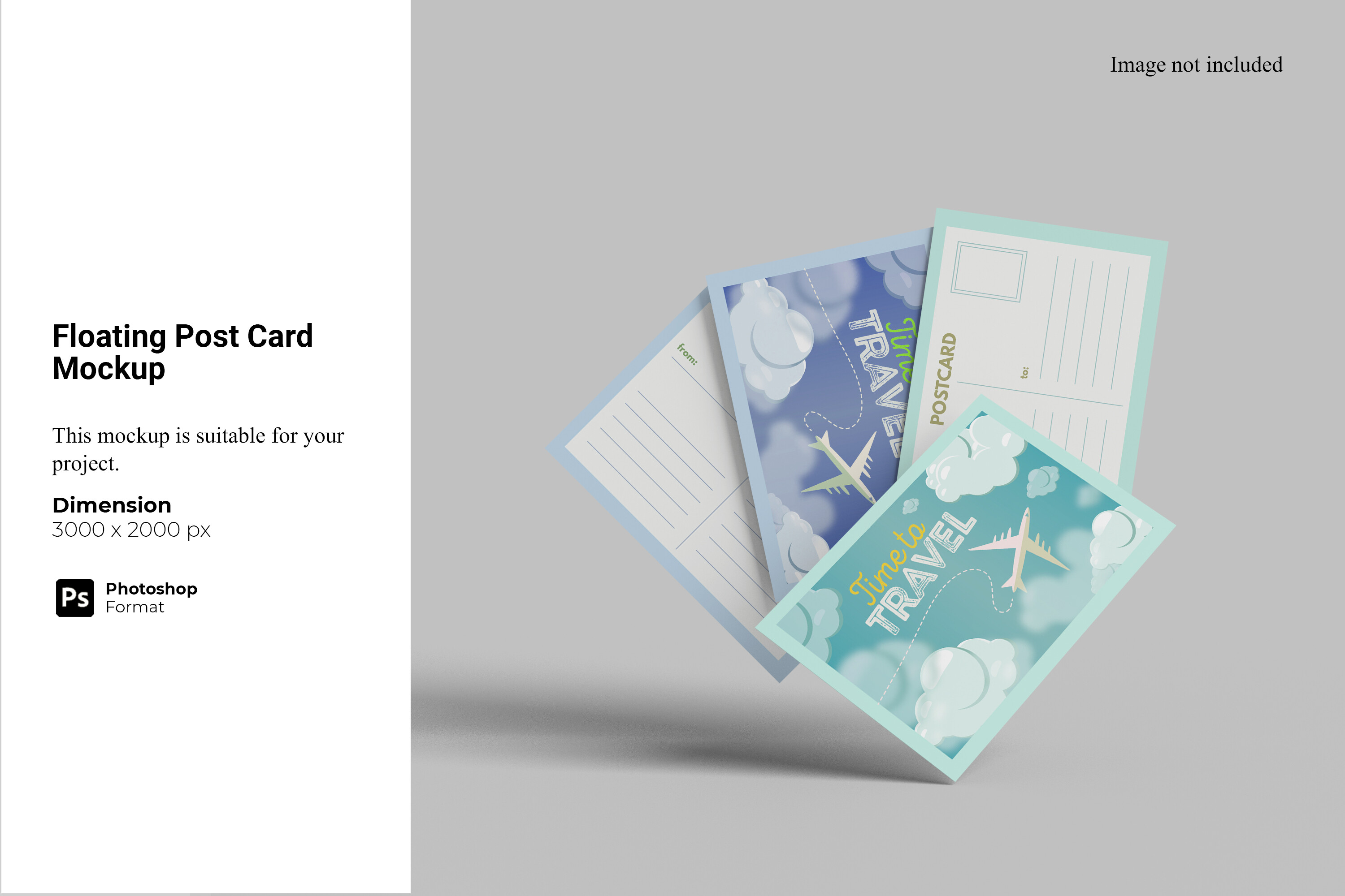 Floating Post Card Mockup Graphic by Ian Mikraz · Creative Fabrica