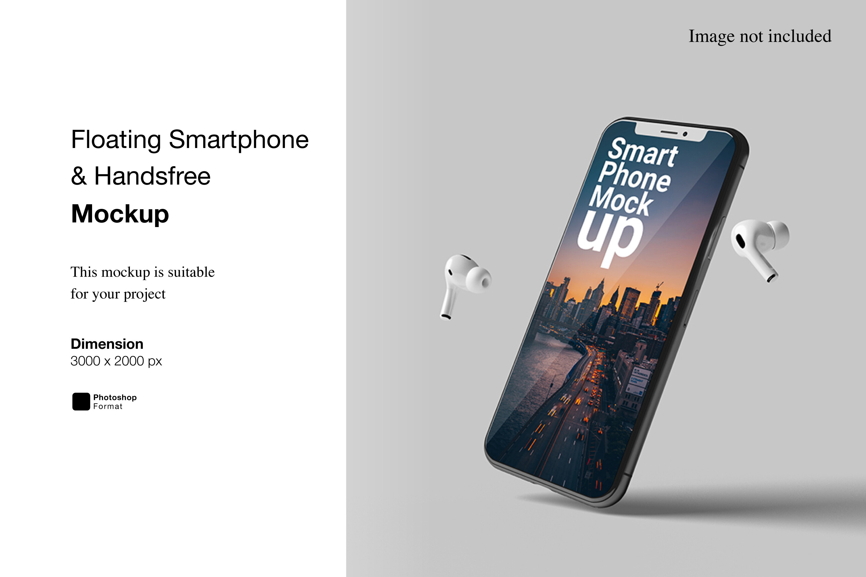 Floating Smartphone & Handsfree Mockup Graphic by Ian Mikraz · Creative ...