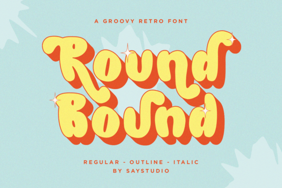 Round Bound Font by SayStudio · Creative Fabrica font preview