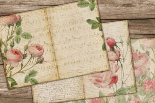 Rose Junk Journal Pages Vintage Paper Graphic by Wildflower Publishing ...