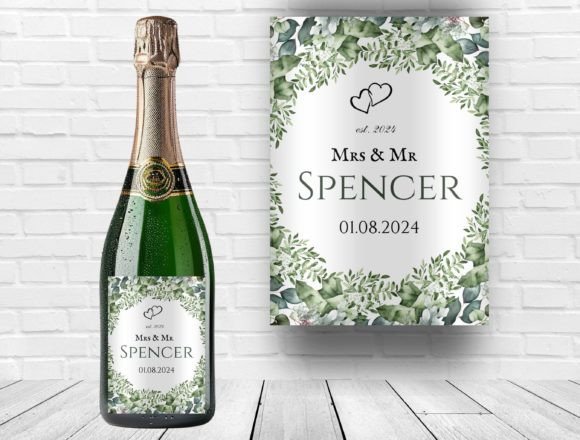Wedding Wine Label Wine Bottle Label Graphics