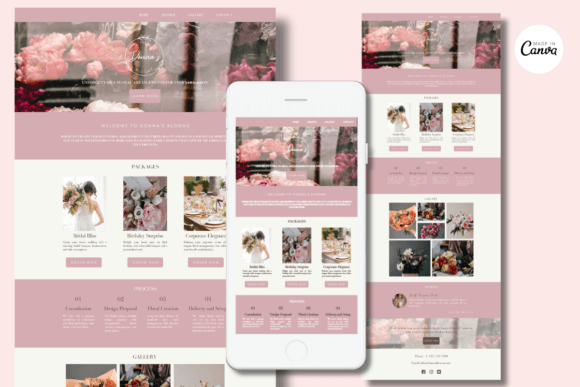 Canva Website Template - Multi Page