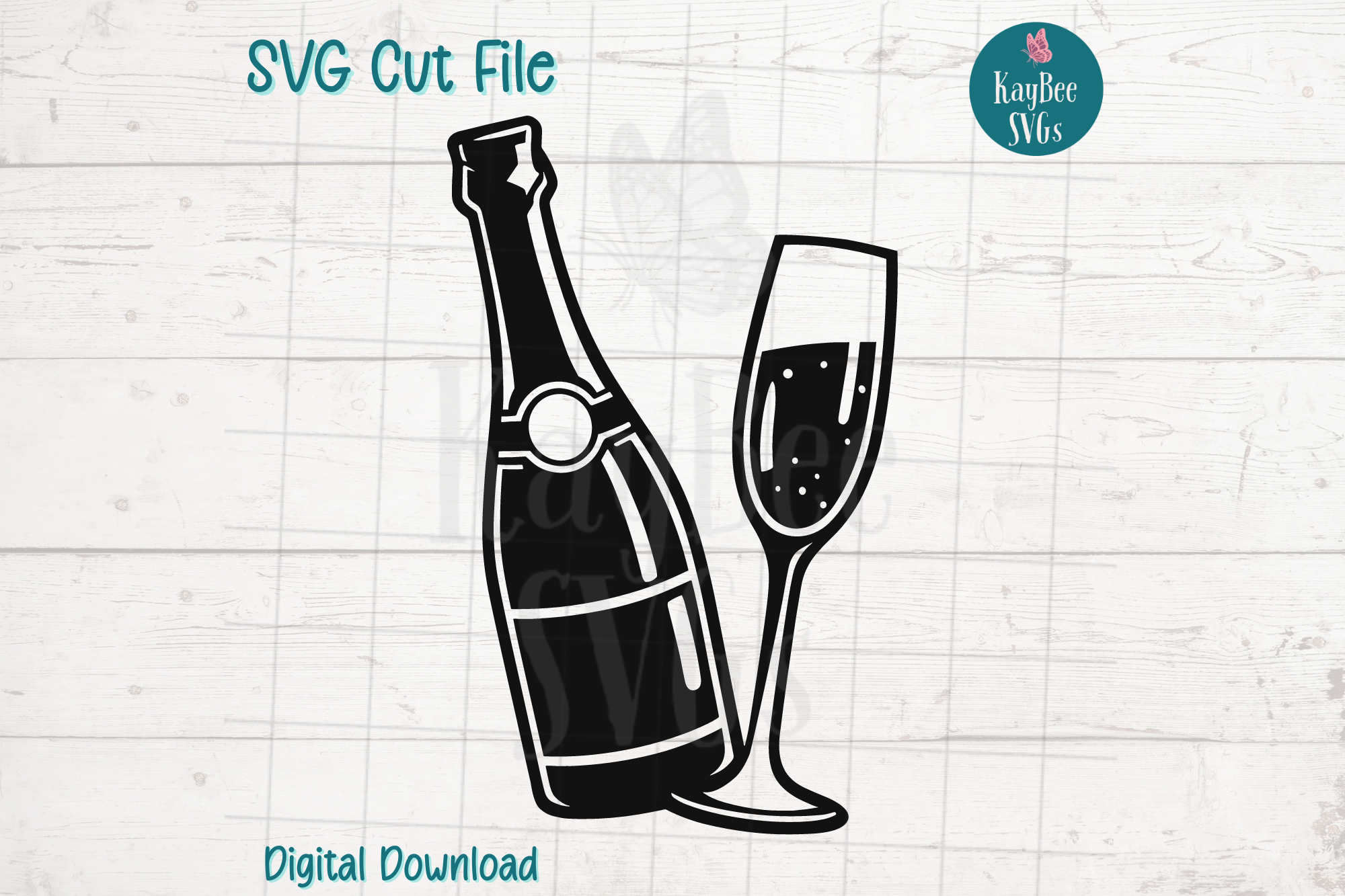 Champagne SVG Cut File