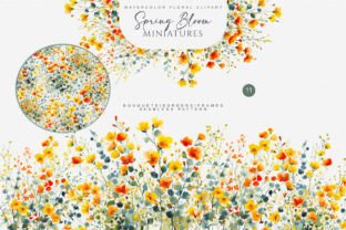 Watercolor Spring Floral Clipart Graphic by Patishop Art · Creative Fabrica