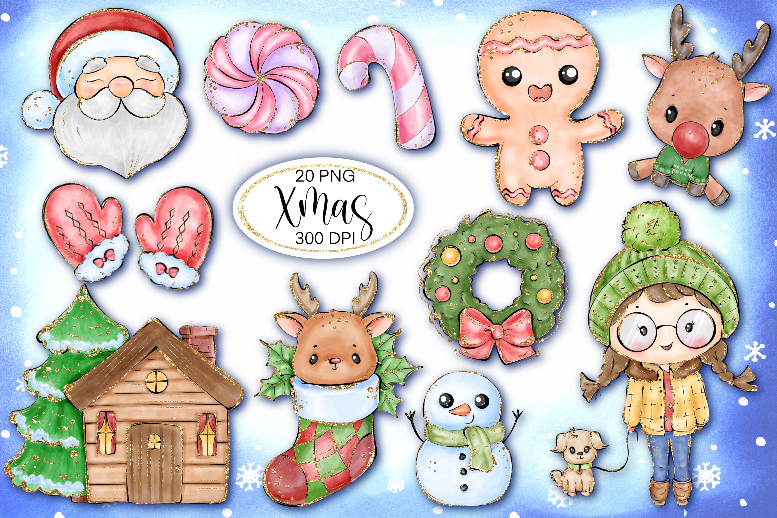 Christmas Bundle Clipart PNG