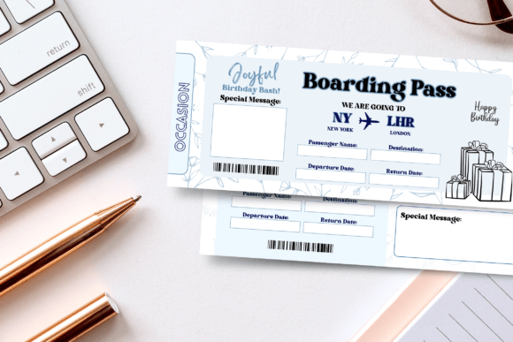 Editable Birthday Surprise Travel Gift