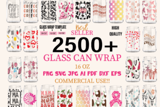 Libbey Can Glass Wraps Graphic by Sofiamastery · Creative Fabrica