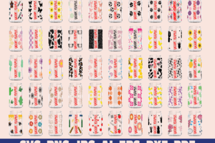 Libbey Can Glass Wraps Graphic by Sofiamastery · Creative Fabrica