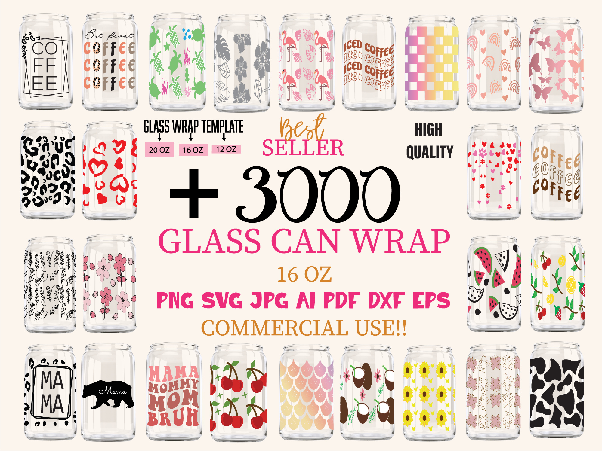 Libbey Can Glass Wraps