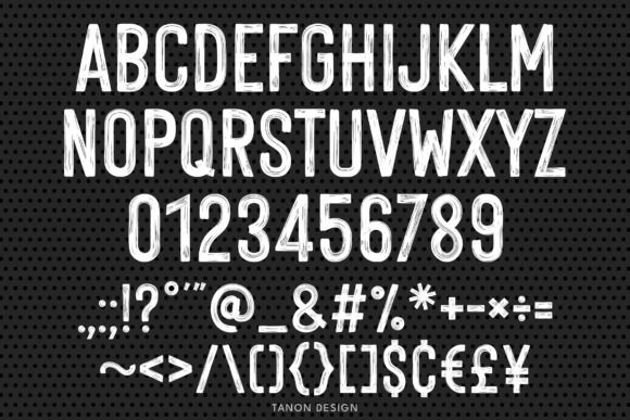 Raw Hand Painted Font PNG with transparent background - Preview 2