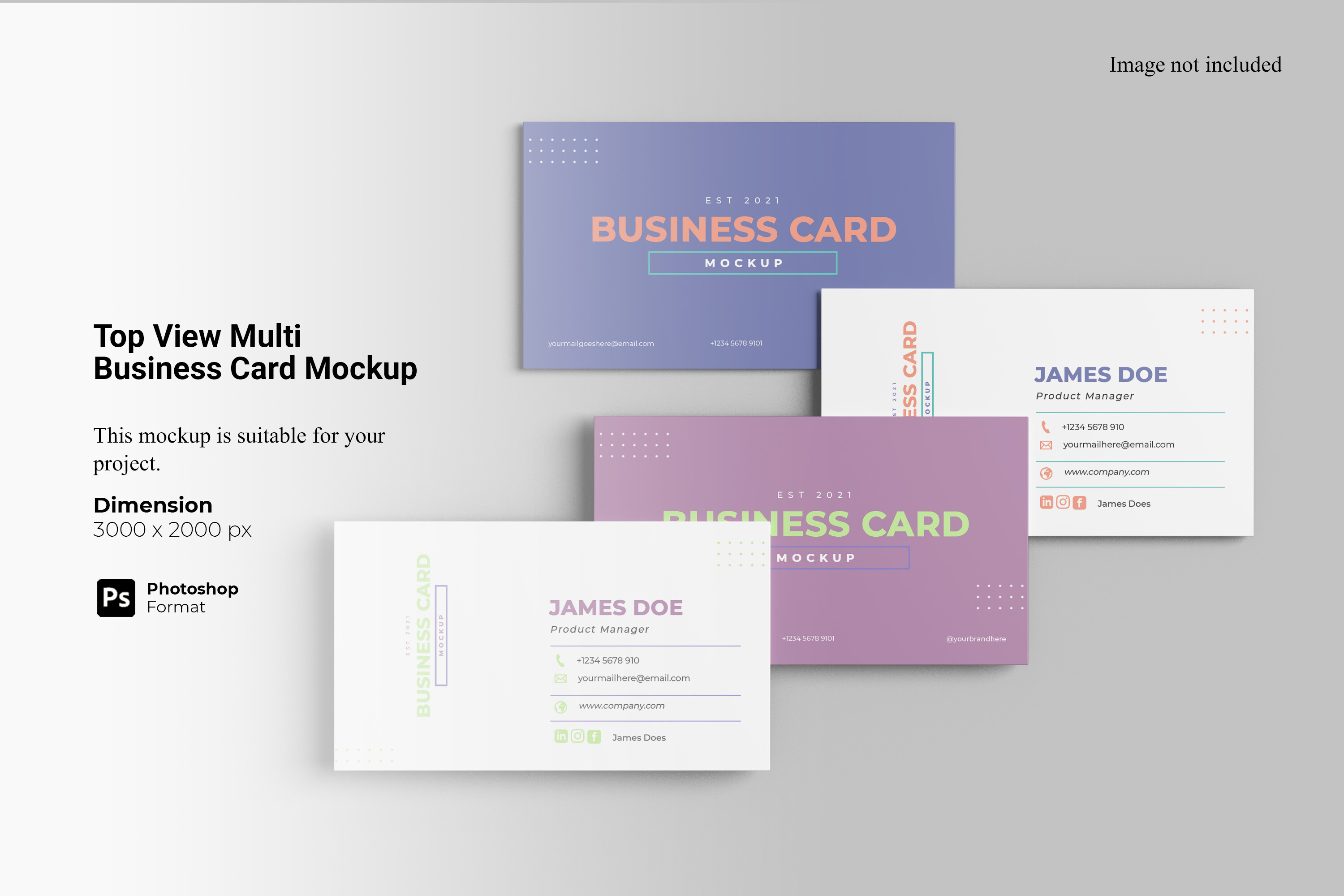 Top View Multi Business Card Mockup Graphic by Ian Mikraz · Creative ...
