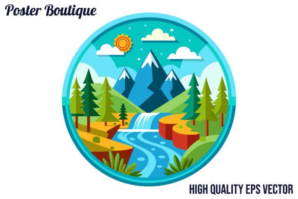 Voyageurs National Park Vector EPS Grafika Ilustracje do Druku Przez Poster Boutique