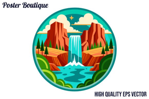 Wind Cave National Park Vector EPS Grafika Ilustracje do Druku Przez Poster Boutique