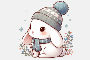 25 Cute Winter Rabbit Clipart PNG Bundle Graphic by Design Store ...