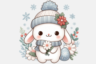 25 Cute Winter Rabbit Clipart PNG Bundle Graphic by Design Store ...