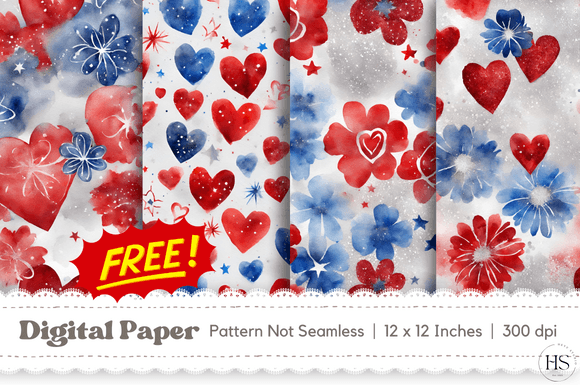 4 Freebie 4th of July Backgrounds Graphic Backgrounds By Heyv Studio