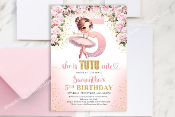 Blush Roses Pink Tutu Dress 5th Birthday