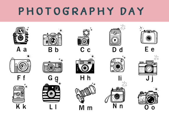 Photography Day Font PNG with transparent background - Preview 1