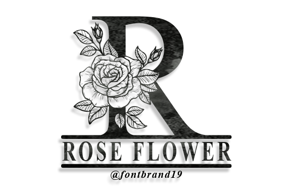 Preview specimen of Split Rose Flower Monogram decorative font