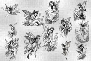 12 Vintage Fairy Ink Drawing Clipart PNG Graphic by printztopbrand ...