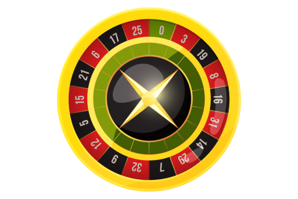 Roulette Cartoon Icon. Casino Gambling G Graphic Illustrations By onyxproj