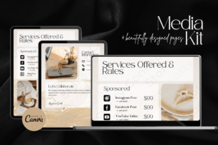 4-Page Media Kit Canva Template: Neutral Graphic by Conceptty ...