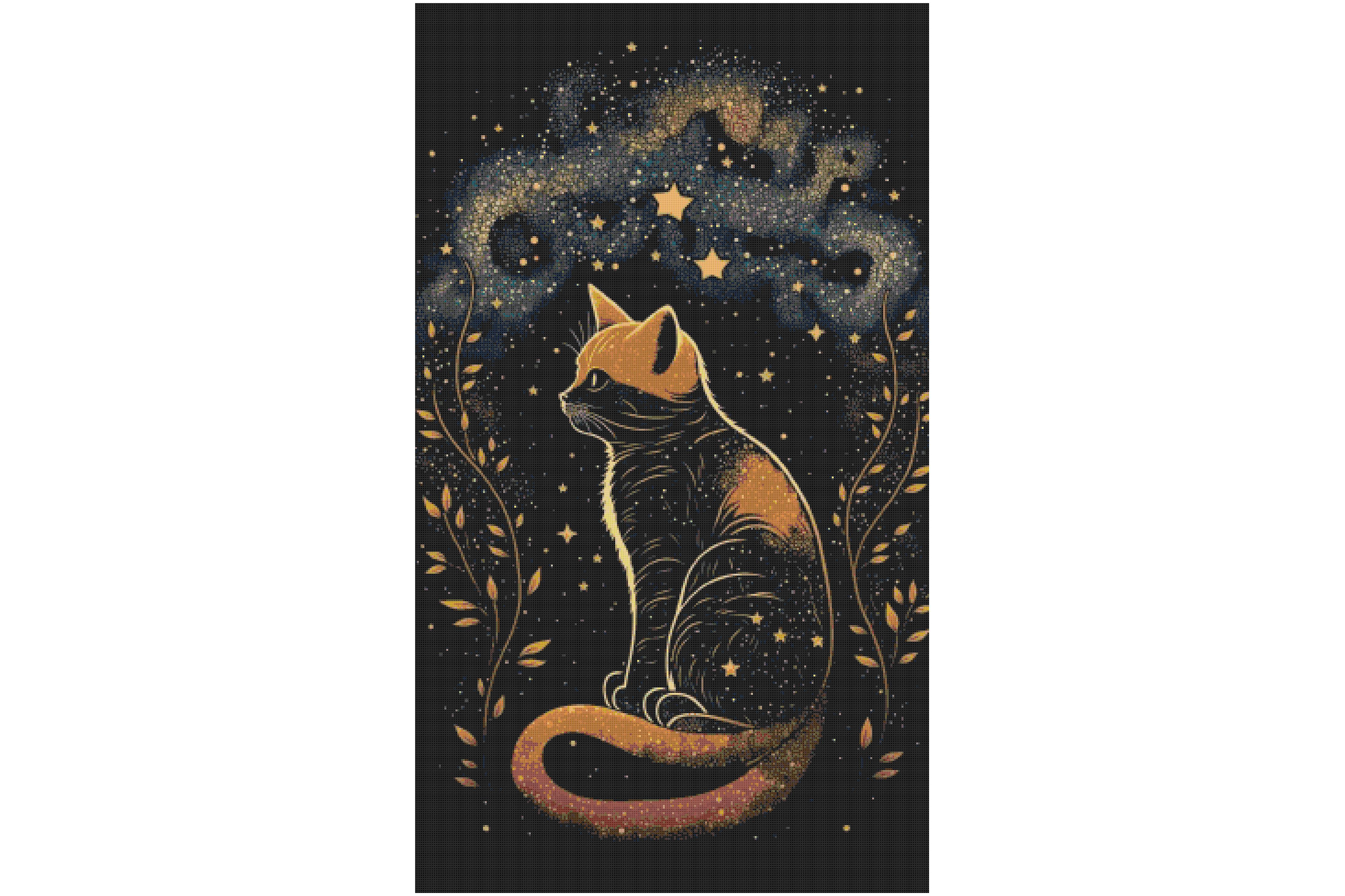 Black Cat Counted Cross Stitch Patterns
