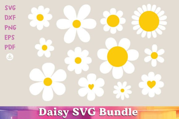 Daisy Svg, Daisy Flower Svg, Summer Svg Grafika Rękodzieła Przez PixelTemplix