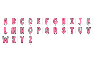 Easter Day Doodle Alphabet Bunny Letters Graphic by paepaeshop168 ...