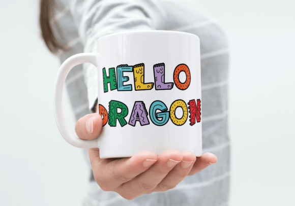 Hello Dragon Font PNG with transparent background - Preview 2