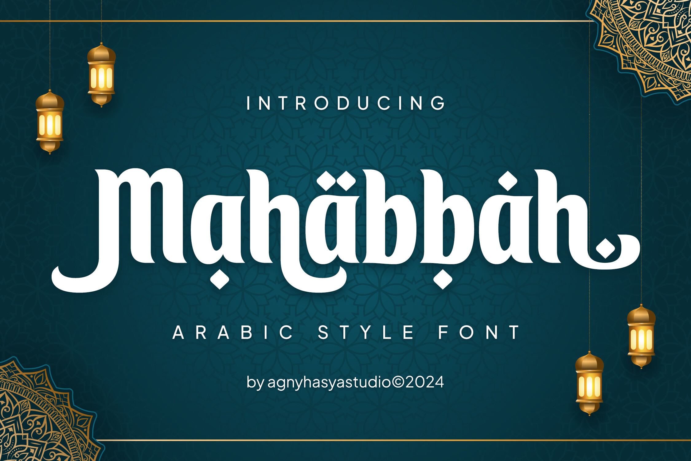Mahabbah Font by agnyhasyastudio · Creative Fabrica font preview