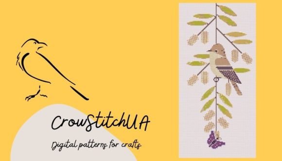 Nature Bird Tree Cross Stitch Pattern