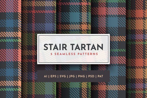 Set 5 Seamless Tartan Patterns