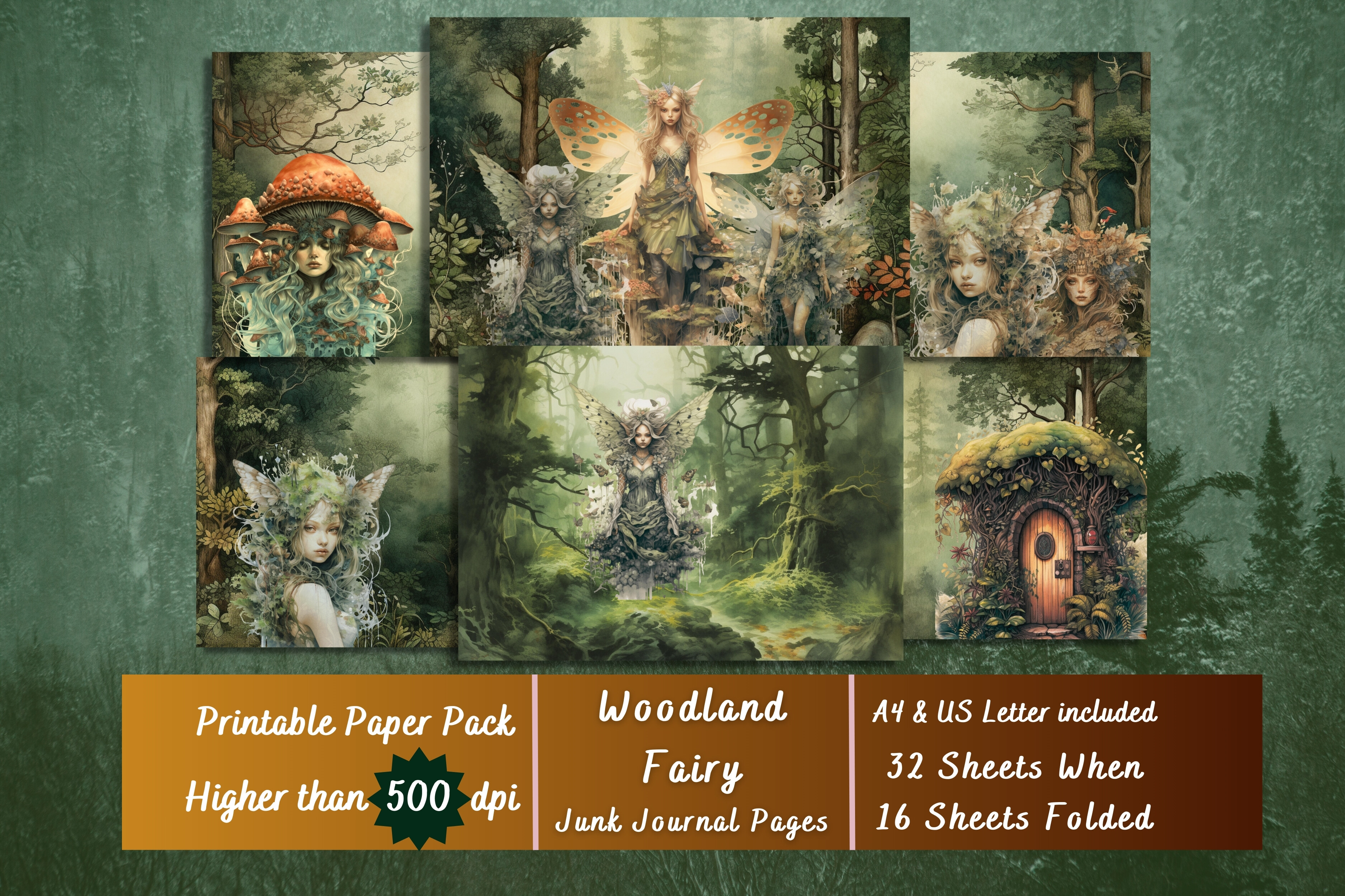 Woodland Enchanted Fairy Digital Papers Graphic by artisticwayco ...