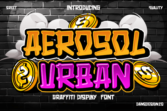 Aerosol Urban&nbsp; Display Font By Dansdesign
