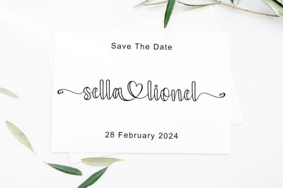 Baby Love Outline Font - Preview 6