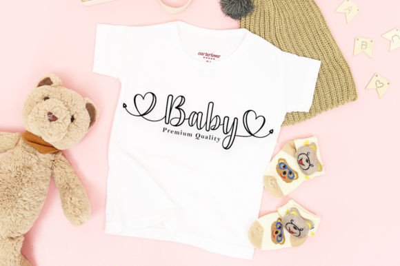 Baby Love Outline Font - Preview 1
