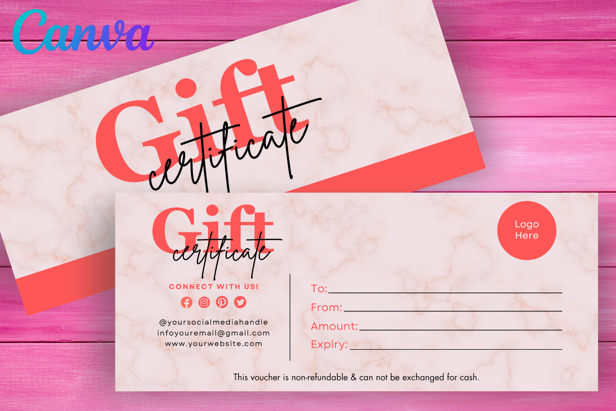 Canva Business Gift Certificate Templ