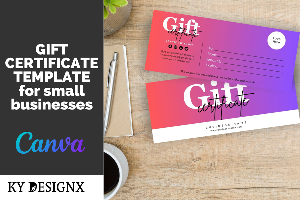 Canva Editable Gift Certificate Template