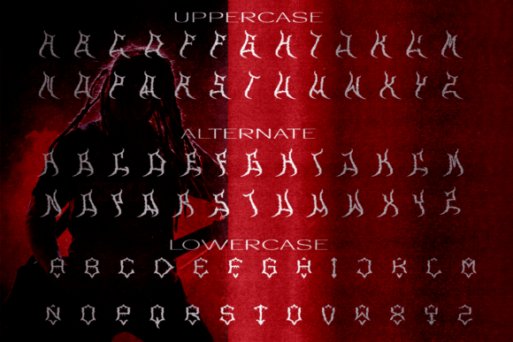 Monster Wings Font PNG with transparent background - Preview 2