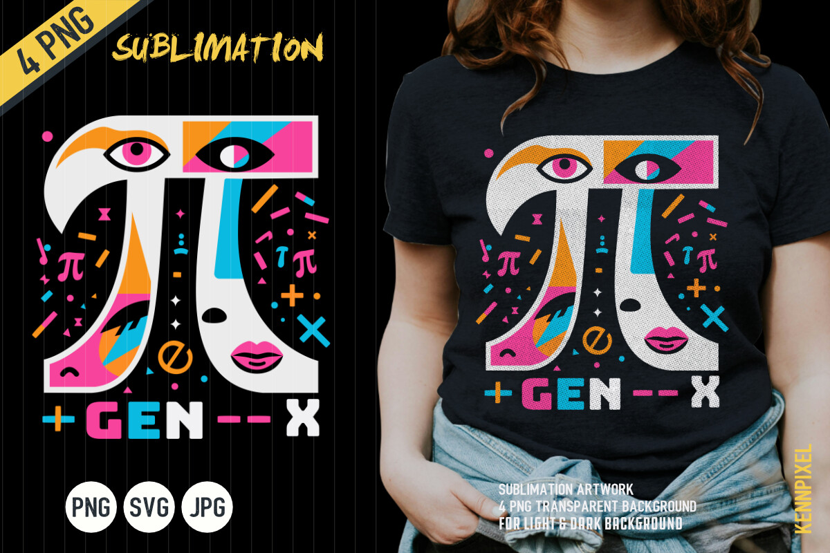 Pi Day Gen X Abstract Art Graphic by kennpixel · Creative Fabrica