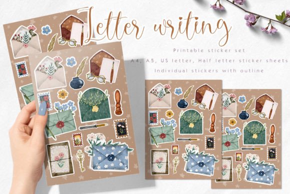 Vintage Letter Writing Sticker Pack