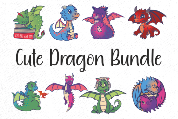 Cute Dragon Bundle SVG