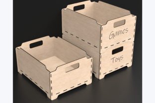 Laser Cut Stackable Storage Box Svg File · Creative Fabrica
