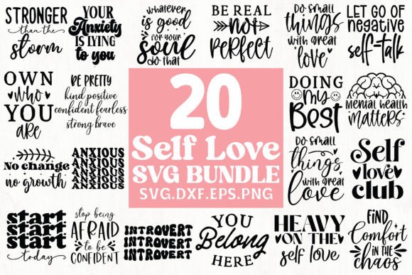 Self Love Svg Bundle Graphics
