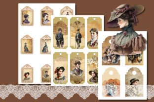 Victorian Era Junk Journal Tags Kit Page Graphic by artisticwayco ...