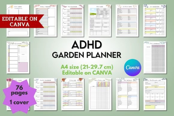 ADHD Garden Planner - Canva Template