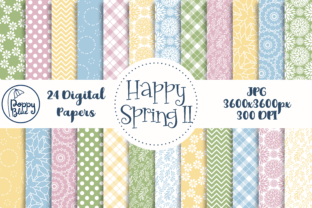 Digital Paper Happy Spring II Graphic by Poppy Blue · Creative Fabrica