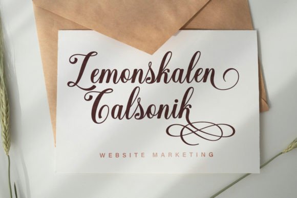 Emiset Calligraphy Font font preview - 2